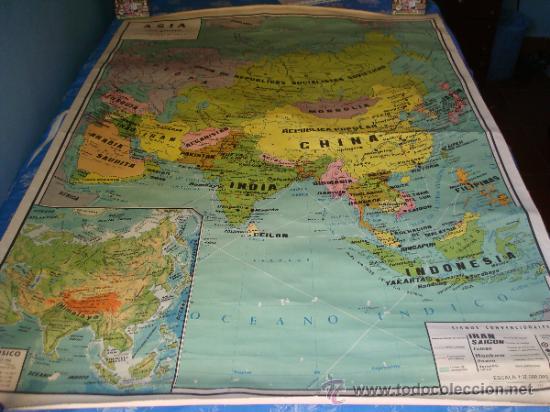 Mapas contempor&aacute;neos: mapa de asia politico