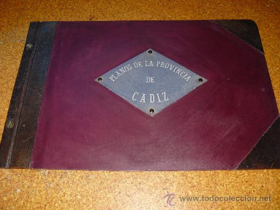Zeitgen&ouml;ssische Karten: 1917 MAGNIFICA CARPETA 70X50 CMS CON LOS MAPAS HISTORICOS 1:50000 DE LA PROVINCIA DE CADIZ