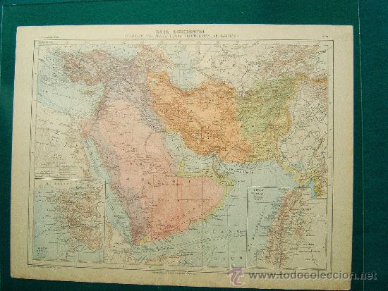 Mapas contempor&aacute;neos: ASIA OCCIDENTAL-(TURQUIA-ARABIA-PERSIA-BELUTCHISTAN-AFGHANISTAN)-ELIAS ZEROLO ?-N&ordm; 21-SIGLO XIX ?