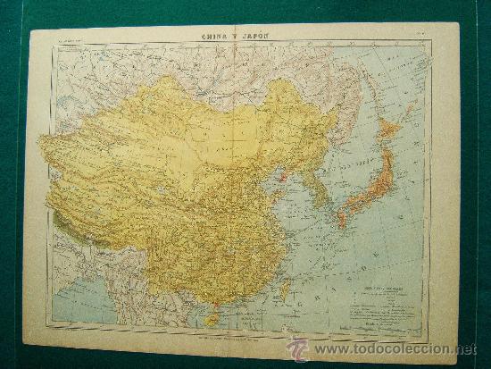 Mapas contempor&acirc;neos: CHINA Y JAPON-COREA-FORMOSA-SIBERIA-ELIAS ZEROLO ?-L POULMAIRE-GARNIER-34X46 CM-N&ordm; 23-SIGLO XIX ?.