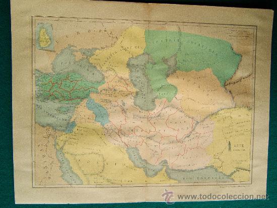 Zeitgen&ouml;ssische Karten: ASIE ANCIENNE - CEILAN - CH. POUSSIELGUE EDITEUR - MAPA 29X38 CM. - A&Ntilde;OS 1890/1902 ?