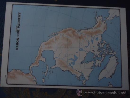 Contemporary maps: antiguo mapa america del norte fisico selvi 1981 tama&ntilde;o folio aproximado +