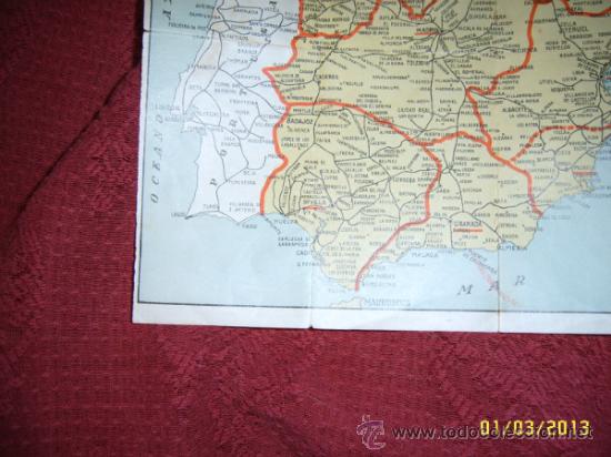 Mapas contemporáneos: MAPA DE LOS FERROCARRILES DE ESPAÑA CON DEMARCACIÓN DE LAS OFICINAS SIEMENS.AÑOS 30. - Foto 4 - 312373758