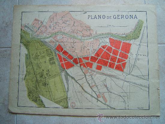 Zeitgen&ouml;ssische Karten: PLANO DE GERONA/GIRONA - BENITO CHIAS - EDITORIAL MARTIN - BARCELONA - 37X50 CM - 1906 ?