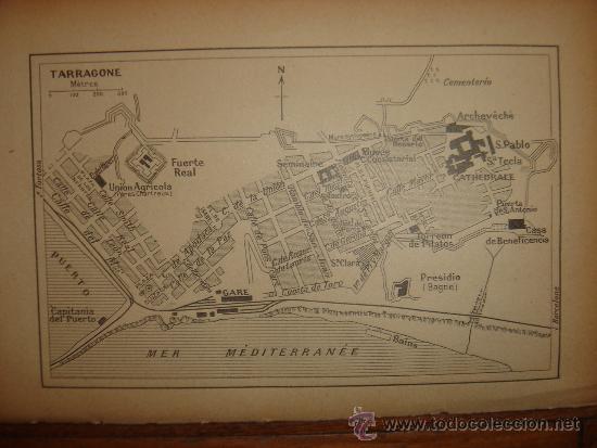 Mapas contempor&acirc;neos: INTERESANTE PLANO DE TARRAGONA, CATALU&Ntilde;A ,ORIGINAL,PARIS, JOANNE, 1906,