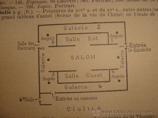 Mapas contempor&acirc;neos: INTERESANTE PLANO PLANTA MUSEO PINTURA VALENCIA, ORIGINAL,PARIS, JOANNE, 1906,