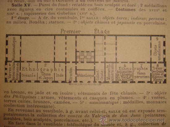 Mapas contempor&acirc;neos: INTERESANTE PLANO PLANTA MUSEO ARTE MODERNO MADRID, ORIGINAL,PARIS, JOANNE, 1906,