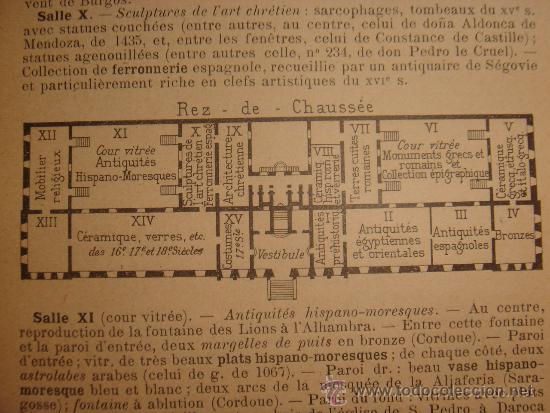 Mapas contempor&acirc;neos: INTERESANTE PLANO PLANTA MUSEO ARQUEOL&Oacute;GICO MADRID, ORIGINAL,PARIS, JOANNE, 1906,
