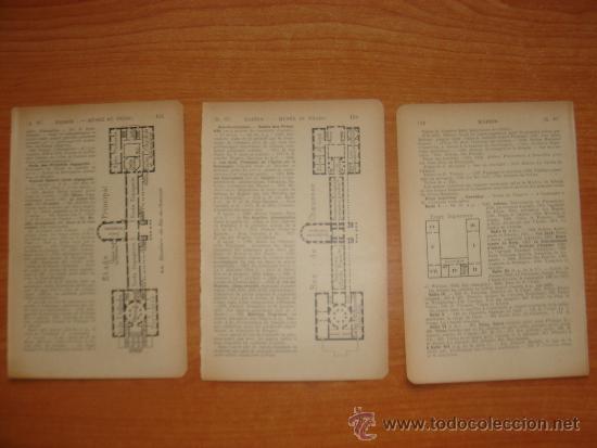 Mapas contempor&acirc;neos: INTERESANTE 3 PLANOS PLANTA MUSEO DEL PRADO MADRID, ORIGINAL,PARIS, JOANNE, 1906,
