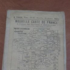 Mapas contemporáneos: GRANDE CARTE DE FRANCE(87X104CM)EN 6 COLORES.A.TARIDE.