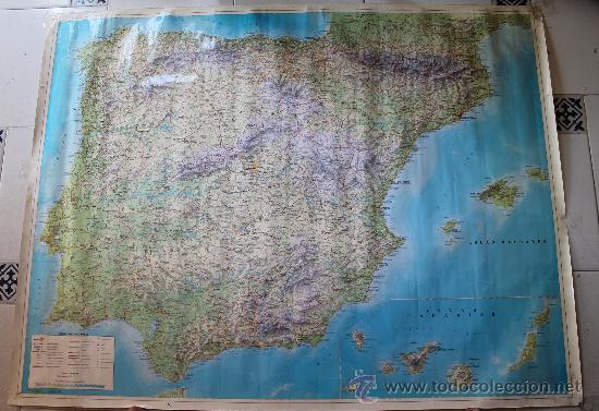 mapa de españa grandes dimensiones mapa de españa fisico y geologico   escala 1:1.   Comprar Mapas 