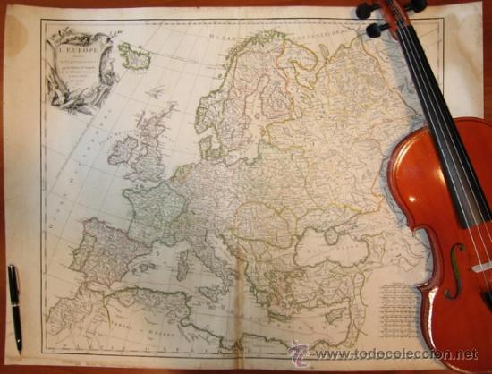 Mapas contempor&aacute;neos: MAPA DE EUROPA &ndash; A&Ntilde;O 1751 - Foto 2