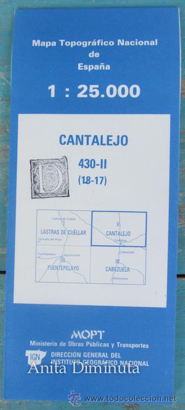 Mapas contempor&acirc;neos: ANTIGUO MAPA DE CANTALEJO - MAPA TOPOGRAFICO NACIONAL - INSTITUTO GEOGRAFICO - A&Ntilde;O 1991 - SECTOR 430