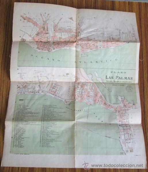 Mapas contempor&aacute;neos: Mapa entelado LAS PALMAS .. Edt Mart&iacute;n - Foto 2