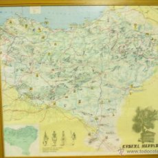 Mapas contemporáneos: MAPA INCOMPLETO ENMARCADO EUSKAL HERRIA PROCEDENCIA DE LOS BAILES PAIS VASCO. Lote 39772311