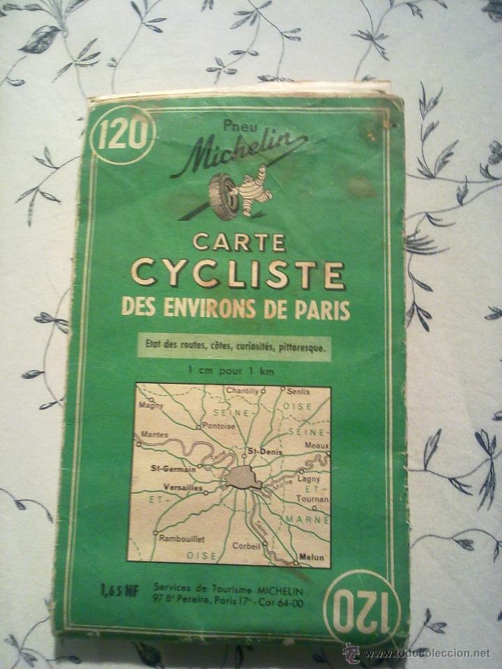Mapas contempor&aacute;neos: Mapa MICHELIN de PARIS 1956 - Foto 2