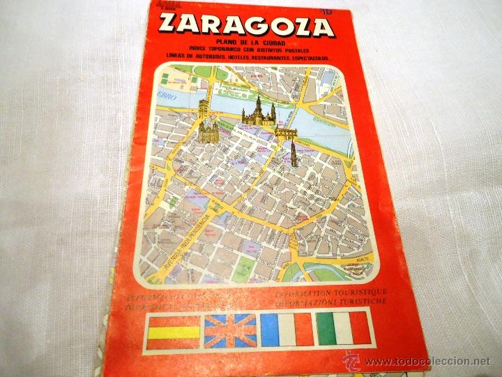 Mapas contempor&acirc;neos: PLANO DE LA CIUDAD INDICE CON DISTRITOS DE ZARAGOZA