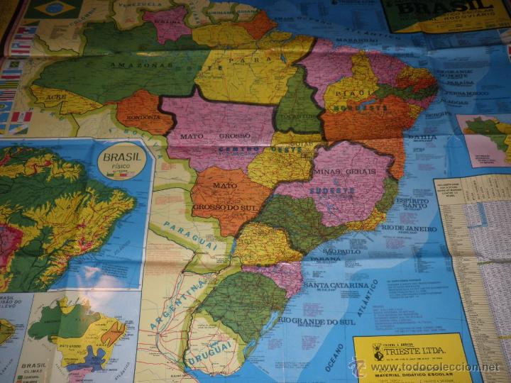 Mapas contempor&aacute;neos: Gran Mapa de Brasil - Antiguo - A&ntilde;o 91 - Foto 1