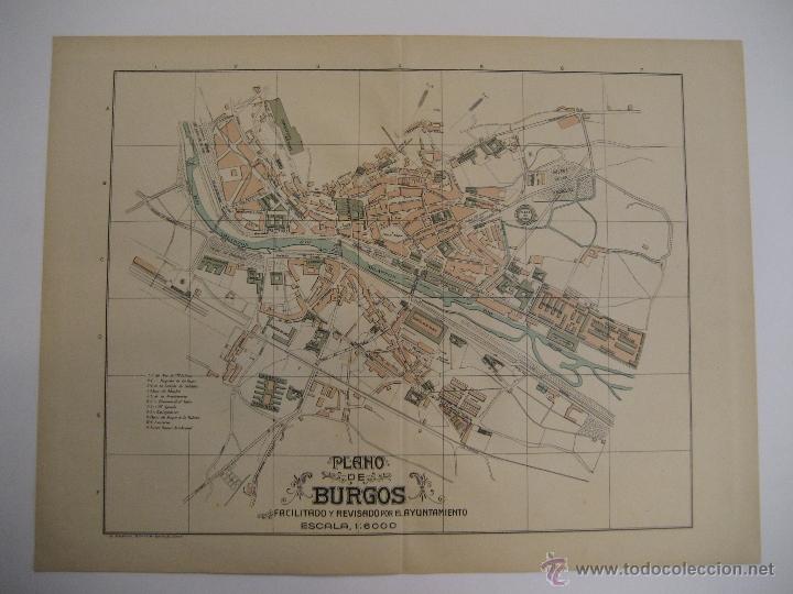 Mapas contempor&aacute;neos: ANTIGUO PLANO DE BURGOS - SERIE PROVINCIAS DE ESPA&Ntilde;A - ALBERTO MART&Iacute;N EDITOR - BARCELONA 1920