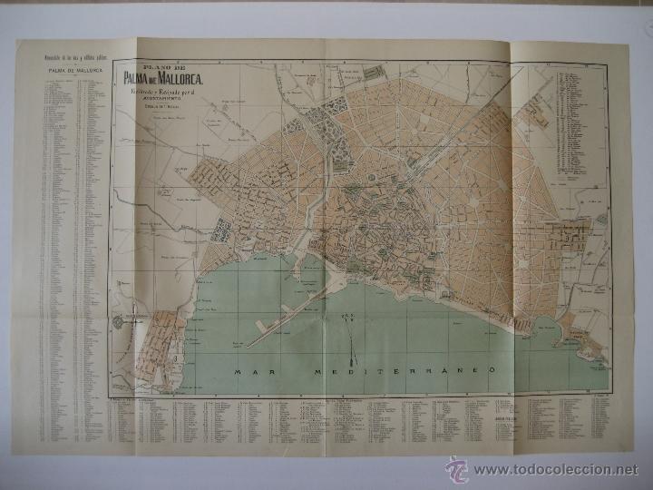 Mapas contempor&aacute;neos: ANTIGUO PLANO DE MALLORCA - SERIE PROVINCIAS ESPA&Ntilde;OLAS - ALBERTO MART&Iacute;N EDITOR - BARCELONA 1920