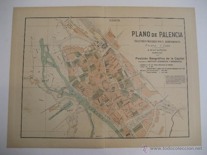 Mapas contempor&aacute;neos: ANTIGUO PLANO DE PALENCIA - SERIE PROVINCIAS DE ESPA&Ntilde;A - ALBERTO MART&Iacute;N EDITOR - BARCELONA 1920