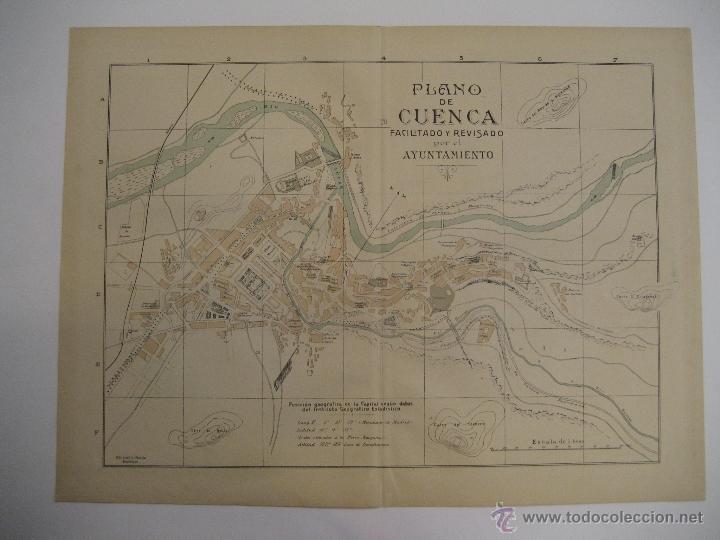 Mapas contempor&aacute;neos: ANTIGUO PLANO DE CUENCA - SERIE PROVINCIAS DE ESPA&Ntilde;A - ALBERTO MART&Iacute;N EDITOR - BARCELONA 1920