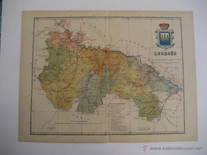 Mapas contempor&aacute;neos: ANTIGUO MAPA DE LOGRO&Ntilde;O - SERIE PROVINCIAS DE ESPA&Ntilde;A - ALBERTO MART&Iacute;N EDITOR - BARCELONA 1920