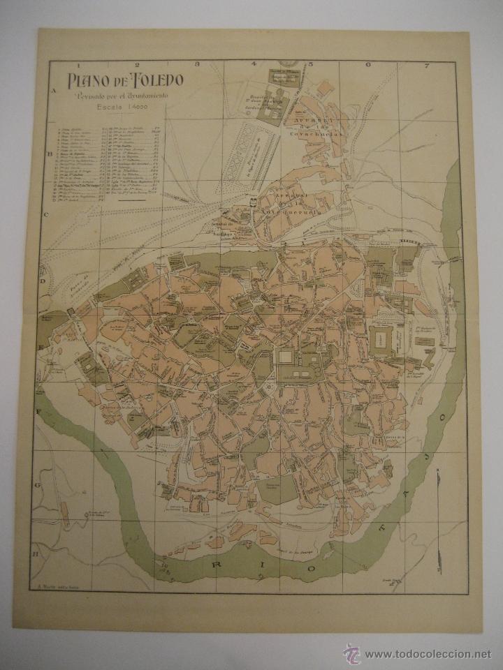 Mapas contempor&acirc;neos: ANTIGUO PLANO DE TOLEDO - SERIE PROVINCIAS DE ESPA&Ntilde;A - ALBERTO MART&Iacute;N EDITOR - BARCELONA 1920