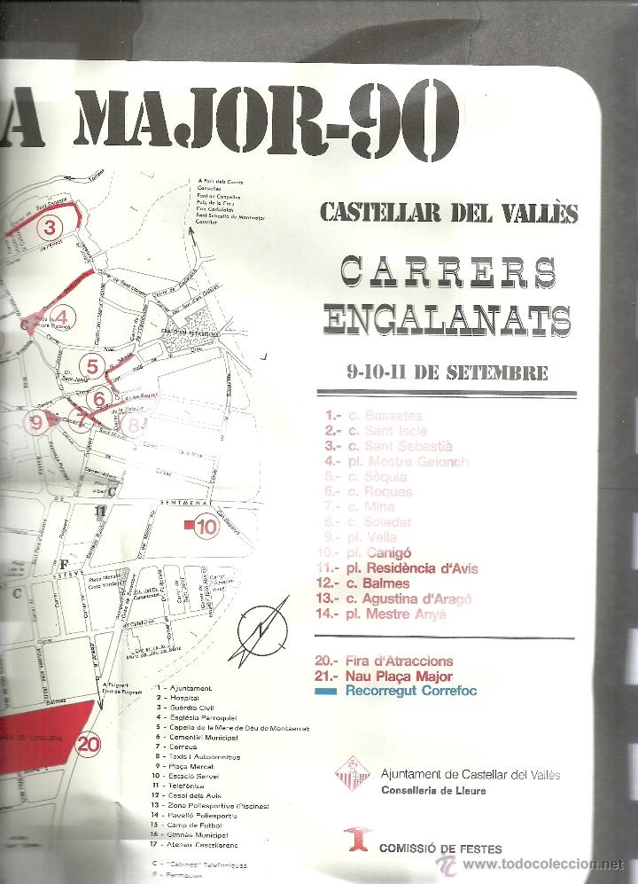 Zeitgen&ouml;ssische Karten: Festa Major 1990 Castellar del Vall&egrave;s, carrers engalanats