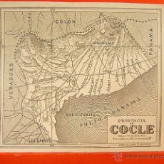 Mapas contemporáneos: PROVINCIA DE COCLE-REPUBLICA DE PANAMA-PACIFICO-PENONOME-COLON-VERAGUAS-SEGUI--9X9 CM-35-1903.... Lote 394425704