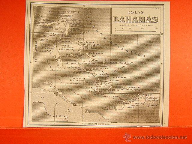 Zeitgen&ouml;ssische Karten: BAHAMAS-LUCAYAS-NASSAU-ANTILLAS-ATLANTICO-INDIAS-BRITISH-FLORIDA-SANTO DOMINGO-CUBA-12X14-190-1903..