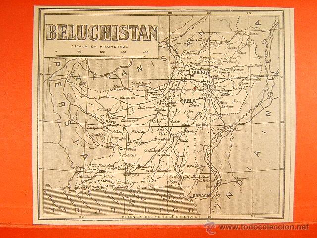 Zeitgen&ouml;ssische Karten: BELUCHISTAN-BALUCHISTAN-ASIA-IRAN-AFGANISTAN-PERSIA-QUETTA-KELAT-PICHIN-KACH-SEGUI-11X13-156-1903...