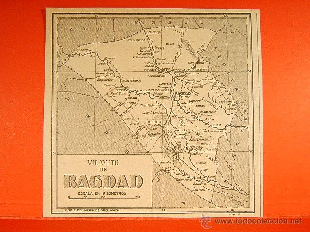 Contemporary maps: BAGDAD-BAGHDAD-TURQUIA-MESOPOTAMIA-BABILONIA-MOSUL-PERSIA-BASSORA-ARABIA-SEGUI-13X14 CM-158-1903...
