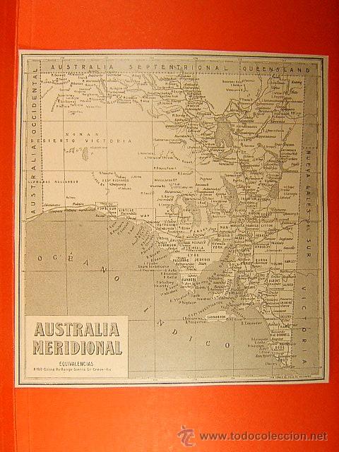 Zeitgen&ouml;ssische Karten: AUSTRALIA MERIDIONAL-AUSTRALIE MERIDIONALE-SOUTH-ADELAIDA-MURRAY-FLINDERS-21X20 CM-267-1903...