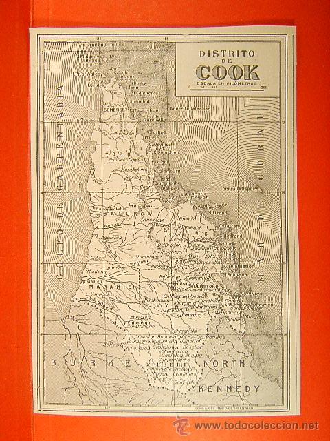 Zeitgen&ouml;ssische Karten: COOK-AUSTRALIA-QUEENSLAND-YORK-CARPENTARIA-CORAL-SOMERSET-BALURGA-BANKS-MARAMIE-20X14 CM-269-1903...