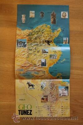 Mapas contempor&aacute;neos: Mapa de T&uacute;nez. Revista Geo. - Foto 1