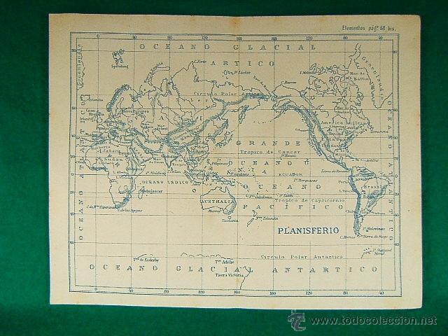 Mapas contempor&aacute;neos: PLANISFERIO-AMERICA-EUROPA-ASIA-AFRICA-AUSTRALIA-OCEANO PACIFICO-ARTICO-ATLANTICO-ANTARTICO-9-52-MAP