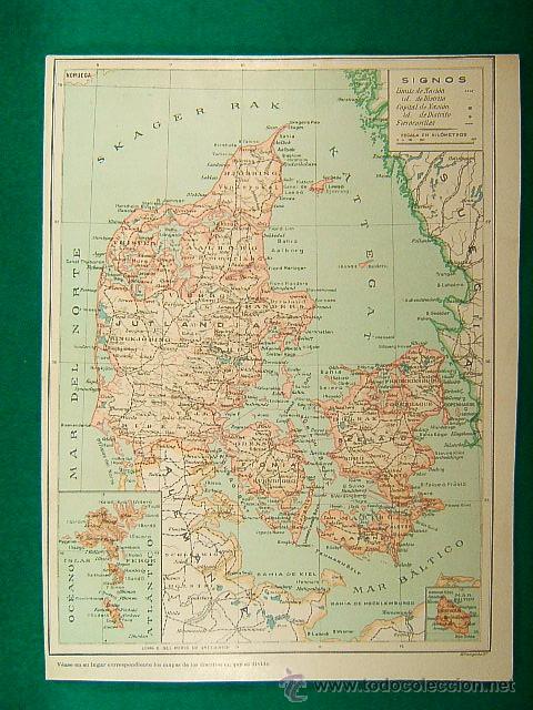 Zeitgen&ouml;ssische Karten: DINAMARCA-DANMARK-ISLAS FEROE-BORNHOLM-REVERSO MONEDAS BANDERAS ESCUDOS Y MILITARES-264-SEGUI-1910..