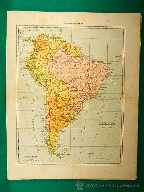 America Meridional Argentina Chile Brasil Peru Kaufen Zeitgenossische Karten In Todocoleccion 40682088