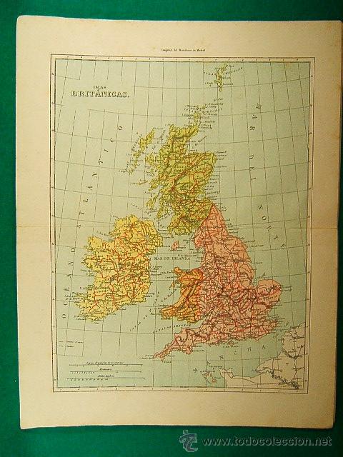 Contemporary maps: INGLATERRA-ESCOCIA-GALES-IRLANDA-ISLAS SHETLAND-ORCADAS-JERSEY-UNITED KINGDOM-GREAT BRITAIN-358-MAP.