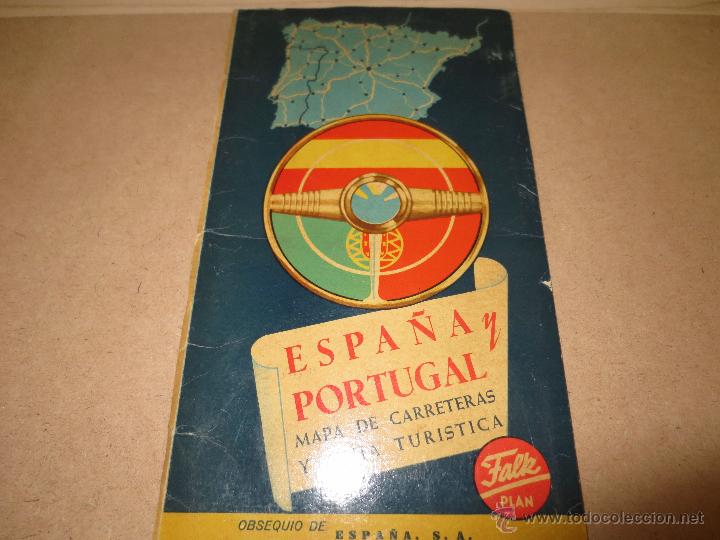 Mapas contempor&acirc;neos: mapa de carreteras de espa&ntilde;a y portugal. falk.  plan