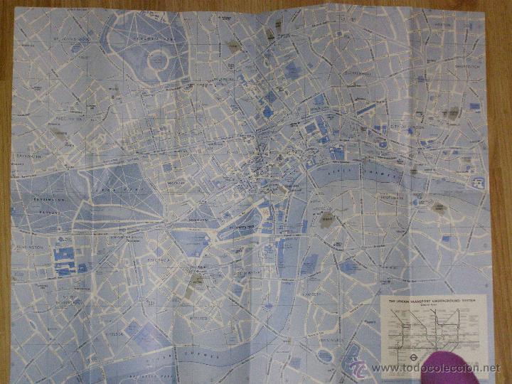 Mapas contempor&aacute;neos: Mapa de Londres  - Causton Press LTD - 1965 - - Foto 2
