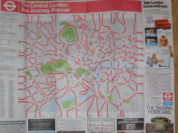 Mapas contempor&aacute;neos: Antiguo Mapa Londres - 1982 - - Foto 2
