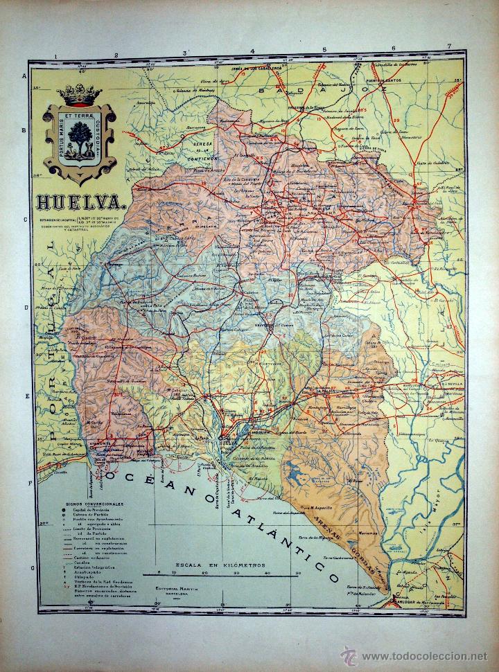 Mapas contempor&aacute;neos: Mapa de Huelva, principios s. XX - Foto 1