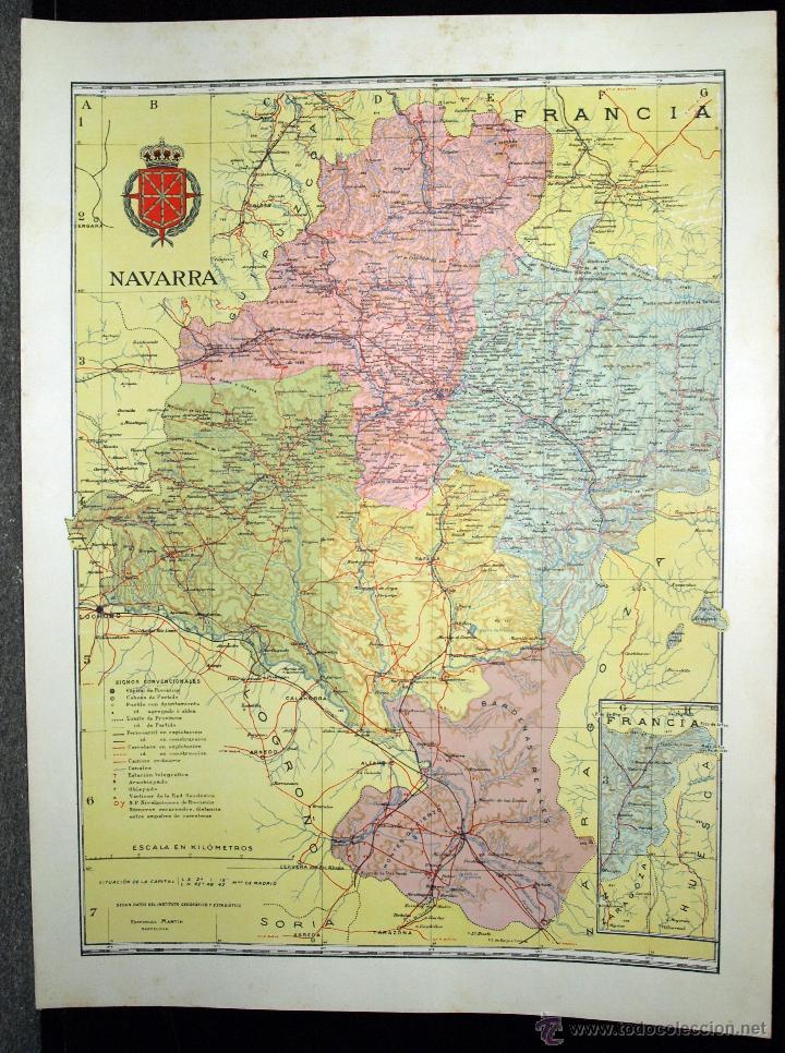 Mapas contempor&aacute;neos: Mapa de Navarra,  principios s. XX - Foto 1