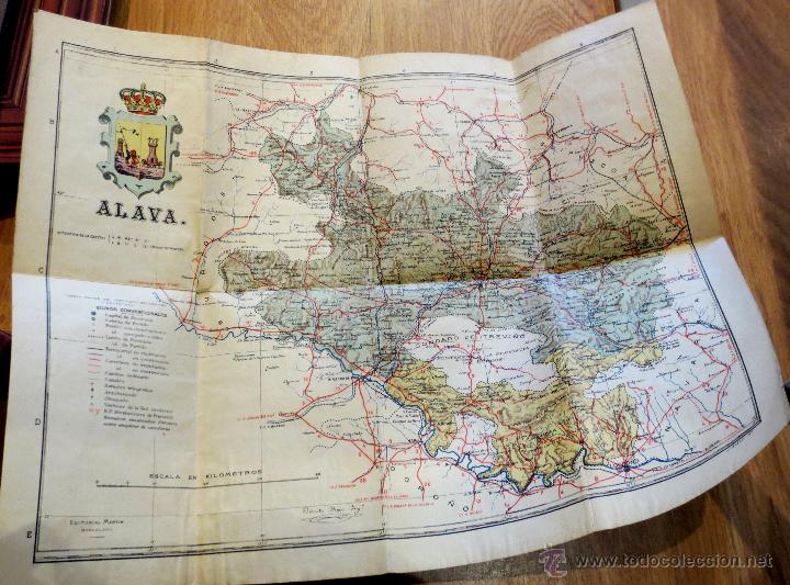 Mapas contempor&acirc;neos: MAPA ENTELADO PROVINCIA DE &Aacute;LAVA EDITORIAL MART&Iacute;N  A&Ntilde;OS 50