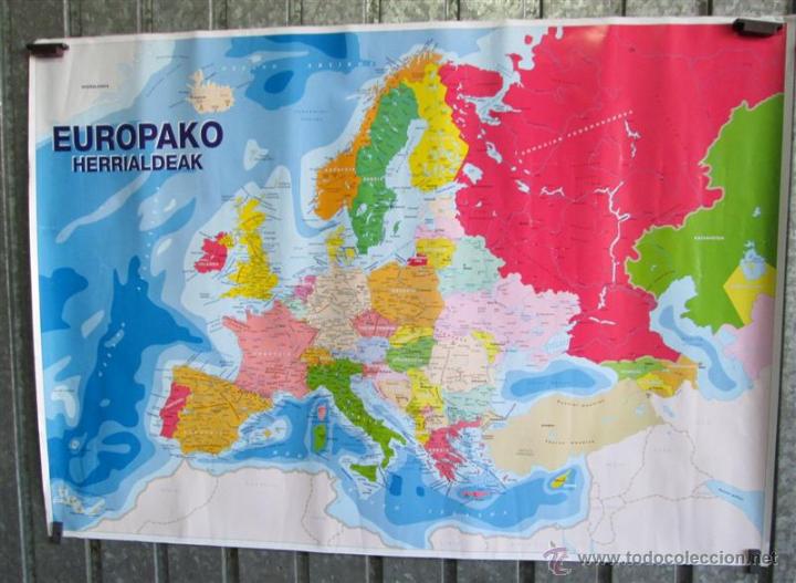 mapa de europa en euskera mapa europa en euskera   europako herrialdeak   Comprar Mapas 