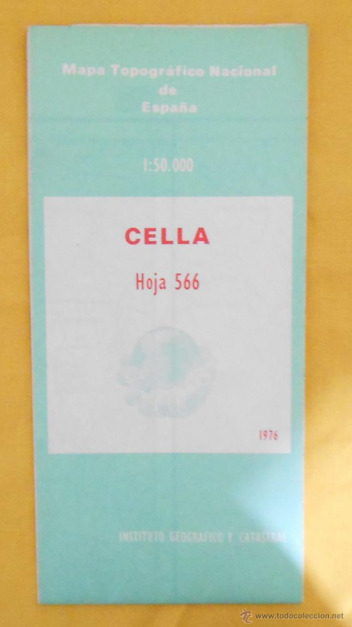 Zeitgen&ouml;ssische Karten: MAPA TOPOGR&Aacute;FICO NACIONAL. HOJA 566. CELLA (TERUEL) A&Ntilde;O 1976