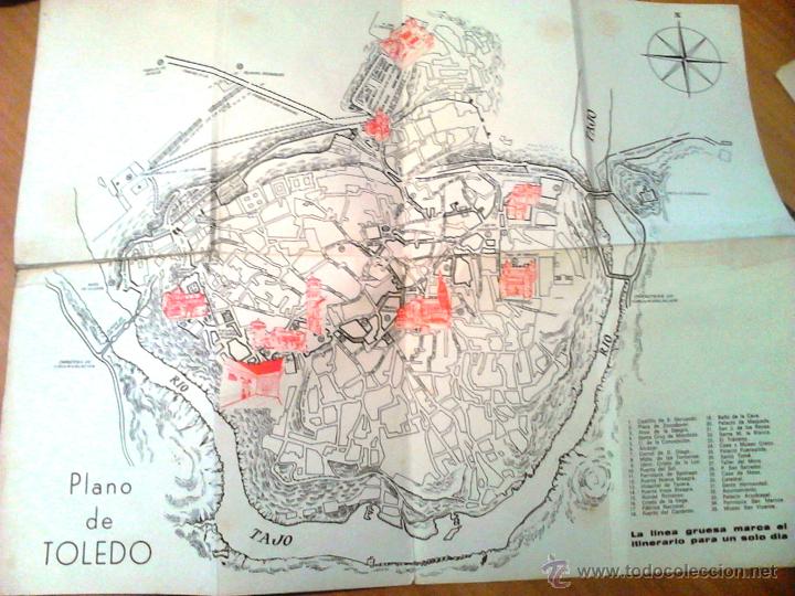 Mapas contempor&aacute;neos: Plano mapa de Toledo .Castilla la Mancha.1972 - Foto 1