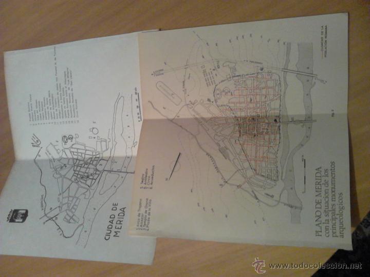 Mapas contempor&aacute;neos: Plano mapa de M&egrave;rida. Badajoz .Espa&ntilde;a 1979 - Foto 1
